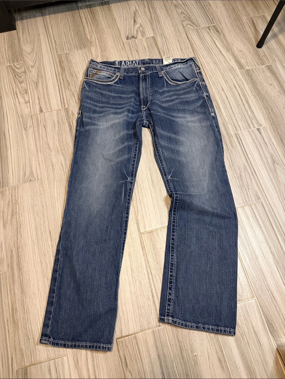 Ariat Men's Blue Bootcut Jeans with Subtle Fade